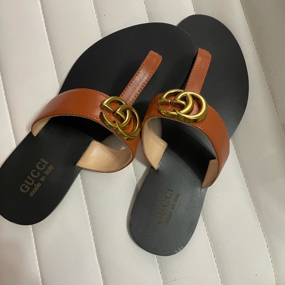 Brown GG sandals